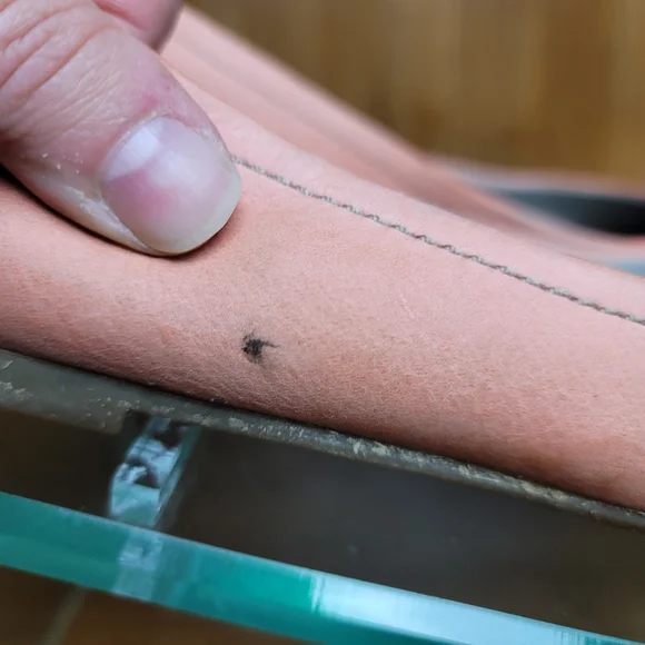 Ecco white washed orange round toe leather chain detail comfort flats - Picture 4 of 10